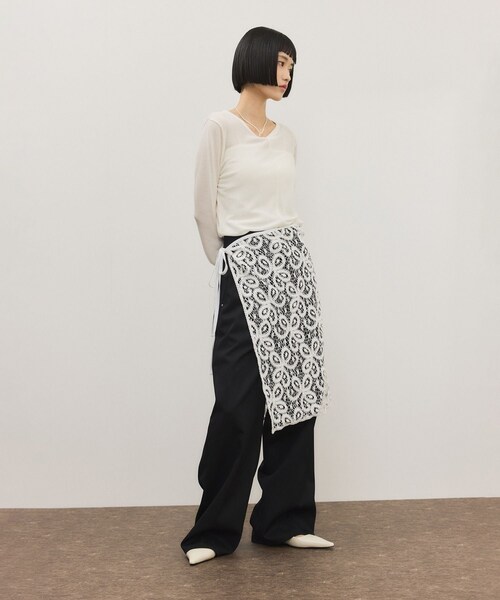 ADAM ET ROPE'（アダムエロペ）の「vintage stock lace scarf（バンダナ/スカーフ・レディース・ホワイト・F）」の4枚目の写真