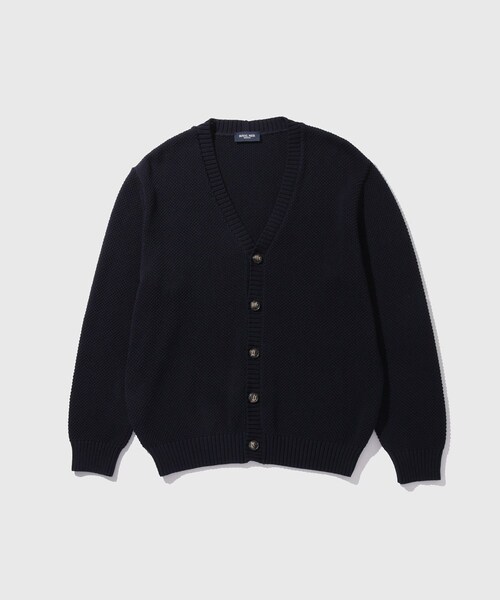 ADAM ET ROPE'(アダムエロペ)の「【ROYAL MER for WILD LIFE TAILOR】EX EVAN(カーディガン/ボレロ・メンズ・キナリ/ネイビー・L/M)」の6枚目の写真