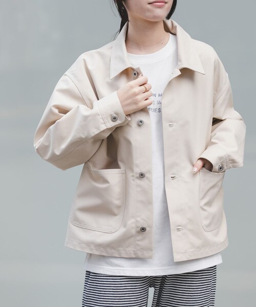 URBAN RESEARCH DOORS（アーバンリサーチドアーズ）の「FORK&SPOON　PEダックジャケット（カバーオール・レディース・NAVY/IVORY・1）」の9枚目の写真