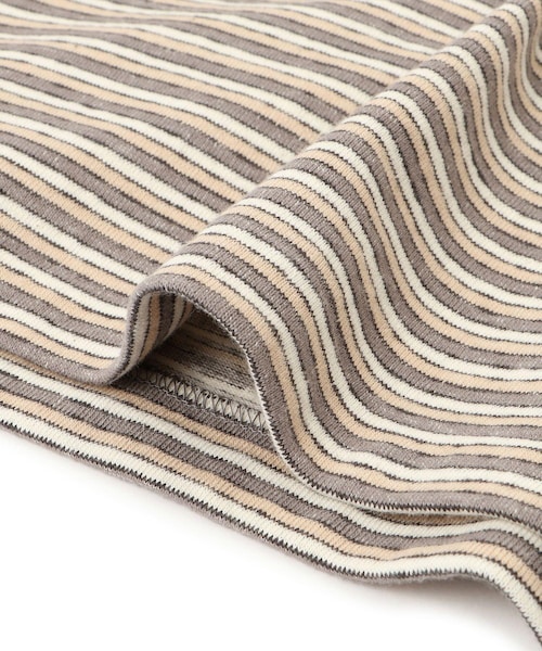 ADAM ET ROPE'(アダムエロペ)の「【BATONER for ADAM ET ROPE'】別注HIGH GAUGE BORDER LS T-SHIRT(Tシャツ/カットソー・レディース・グレー/レッド・F)」の19枚目の写真