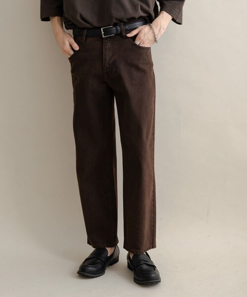 SENSE OF PLACE by URBAN RESEARCH(センスオブプレイスバイアーバンリサーチ)の「ストレートデニムパンツ(デニムパンツ・メンズ・BLACK/BROWN/L.INDIGO・S/M/L)」の21枚目の写真