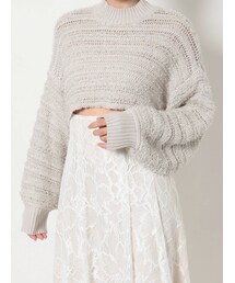 MERCURYDUO | テープヤーン透かし編みモモンガニット(ニット/セーター)