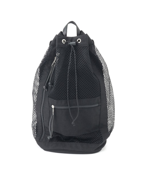 ADAM ET ROPE'（アダムエロペ）の「【AURALEE/オーラリー】MESH SMALL BACKPACK MADE BY AETA（バックパック/リュック・メンズ・ブラック/ベージュ・F）」の3枚目の写真