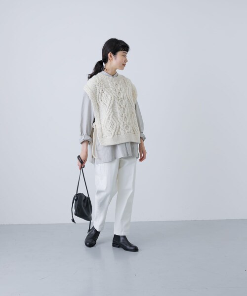 かぐれ（カグレ）の「ペルーアランニットベスト（ニット/セーター・レディース・IVORY/GRAY・FREE）」の8枚目の写真