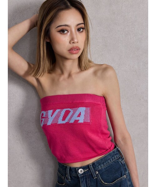 GYDA(ジェイダ)の「GYDA ニットベアトップス(キャミソール・レディース・オフホワイト/ブラック/ピンク/ライム/スカイブルー・F)」の19枚目の写真