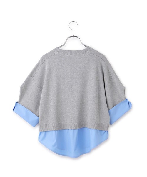 ADAM ET ROPE'(アダムエロペ)の「【WEB限定】シャツコンビニットプルオーバー(ニット/セーター・レディース・ブラック/グレー/ダークブラウン・F)」の16枚目の写真