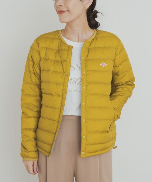 URBAN RESEARCH DOORS（アーバンリサーチドアーズ）の「DANTON　INNERDOWN CREWNECKJACKET（その他アウター・レディース・BLACK/OY.WHITE/SMOKY PINK/MUSTARD・S）」の11枚目の写真