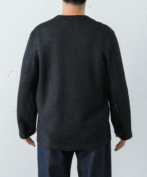 URBAN RESEARCH(アーバンリサーチ)の「PURLAM WASHI L-G TENJIKU JACKET(ニット/セーター・メンズ・WHITE/BLACK・2/3)」の7枚目の写真