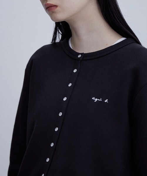 ADAM ET ROPE'(アダムエロペ)の「【agnes b. pour ADAM ET ROPE'】CARDIGAN PRESSIONS(カーディガン/ボレロ・レディース・ブラック/パープル/レッド・S)」の22枚目の写真