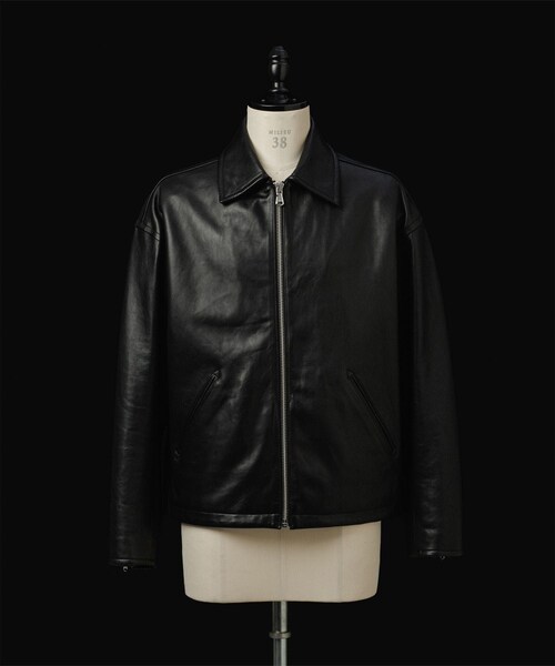 ADAM ET ROPE'（アダムエロペ）の「ラムレザー ジップアップ ブルゾン（ブルゾン・メンズ・ブラック・L/M）」の4枚目の写真