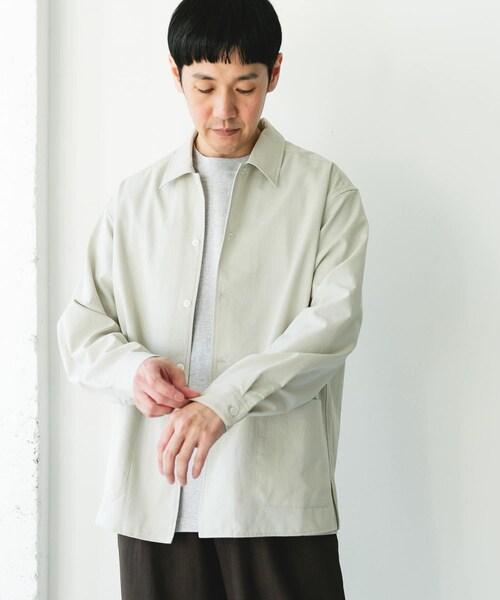 URBAN RESEARCH DOORS（アーバンリサーチドアーズ）の「『イージーケア/速乾/UVカット』クイックドライロングスリーブシャツカバーオール（カバーオール・メンズ・CHALK/YELLOW/BLUEGREEN/NAVY・M/L）」の9枚目の写真