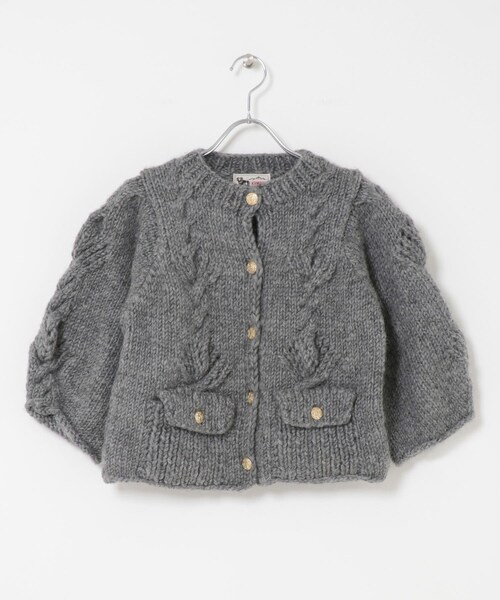 URBAN RESEARCH DOORS（アーバンリサーチドアーズ）の「『別注』KHWOPA×DOORS　ニットカーディガン（カーディガン/ボレロ・レディース・GRAY/NAVY・one）」の4枚目の写真