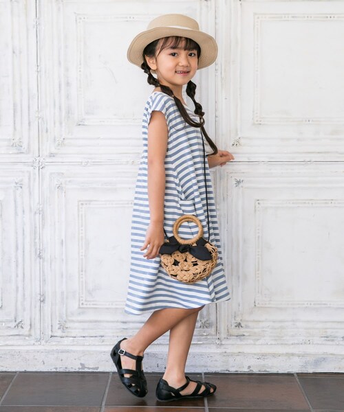 URBAN RESEARCH DOORS(アーバンリサーチドアーズ)の「ボーダーフレアワンピース(KIDS)(ワンピース・キッズ・BLUE/PURPLE・105/120/135)」の6枚目の写真