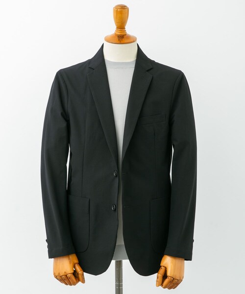 URBAN RESEARCH DOORS（アーバンリサーチドアーズ）の「『イージーケア』LIFE STYLE TAILOR　シアサッカーコンフォータブルジャケット（その他アウター・メンズ・BLACK/NAVY・S/M/L/XL）」の12枚目の写真