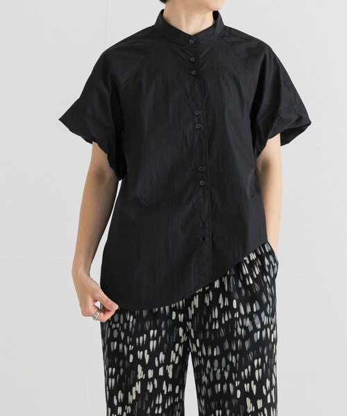 URBAN RESEARCH（アーバンリサーチ）の「綿ナイロンスタンドカラーブラウス（シャツ/ブラウス・レディース・BLU/OFF/NVY/BLK・FREE）」の15枚目の写真