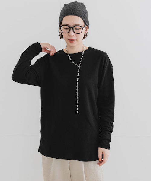 URBAN RESEARCH ROSSO（アーバンリサーチロッソ）の「F by ROSSO　ソフトウォームオーバーロンTEE（Tシャツ/カットソー・レディース・OFF WHITE/BLACK/G/MOCHA・Free）」の2枚目の写真