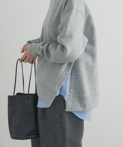 URBAN RESEARCH DOORS(アーバンリサーチドアーズ)の「『一部WEB限定カラー』『UR TECH』裏起毛サイド釦スウェット(スウェット・レディース・GREIGE/GOLD/NAVY/杢GRAY・M)」の15枚目の写真