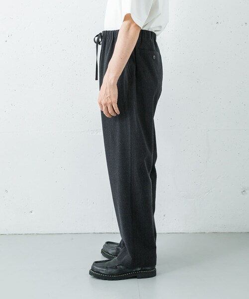 URBAN RESEARCH(アーバンリサーチ)の「Cale シルクウールニドムパンツ(その他パンツ・メンズ・Black・3/4)」の4枚目の写真