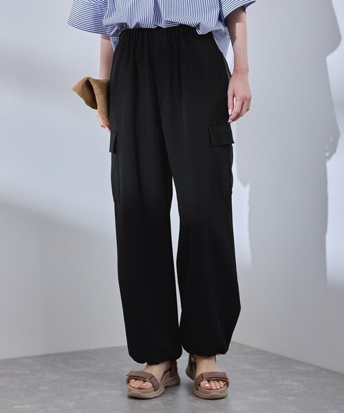 ROPE' PICNIC（ロペピクニック）の「【UVカット・接触冷感・イージーケア】イージーカーゴパンツ（カーゴパンツ・レディース・ブラック/グレー/ベージュ/ネイビー・36/38/40）」の13枚目の写真