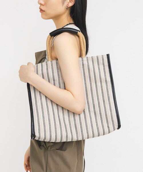 KBF（ケイビーエフ）の「スクエアヘンプBAG（トートバッグ・レディース・IVORY/BLACK・One）」の11枚目の写真