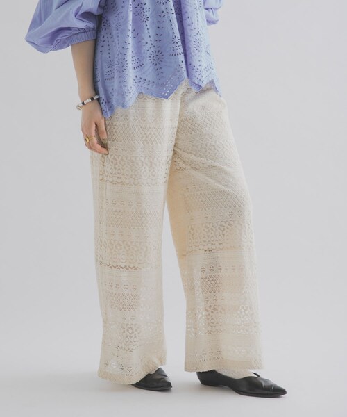 THE GOODLAND MARKET（ザグッドランドマーケット）の「FANAKA　レースパンツ（その他パンツ・レディース・OFF WHITE・Free）」の2枚目の写真