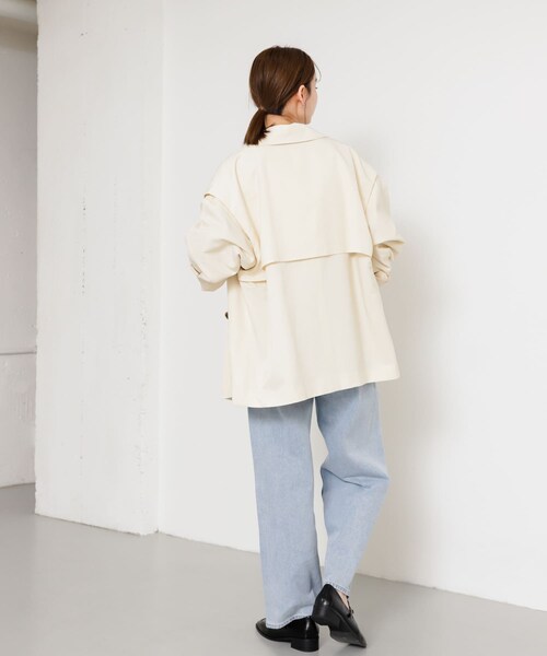 SENSE OF PLACE by URBAN RESEARCH（センスオブプレイスバイアーバンリサーチ）の「2WAYショートトレンチコート（ステンカラーコート・レディース・IVORY/BEIGE・one）」の12枚目の写真