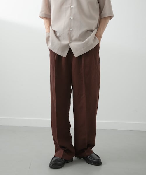 ITEMS URBANRESEARCH（アイテムズ アーバンリサーチ）の「Linen Blend Tapered Pants（その他パンツ・メンズ・NVY/BRN/BLK・M/L）」の2枚目の写真