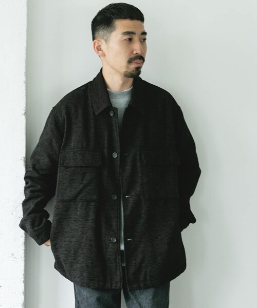 URBAN RESEARCH DOORS(アーバンリサーチドアーズ)の「モールシャツジャケット(テーラードジャケット・メンズ・OLIVE/CHARCOAL・M/L)」の20枚目の写真