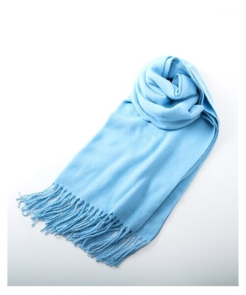 nissen（ニッセン）の「PAGE ONE（ページワン）無地大判マフラー（マフラー・メンズ・アイボリー/ブラッドオレンジ/ブラック/杢ライトグレー/ペールブルー・Y）」の4枚目の写真