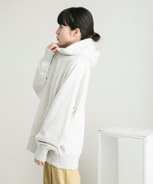 KBF（ケイビーエフ）の「ダメージBIGフーディー（パーカー・レディース・NAVY/TOP GRAY・one）」の6枚目の写真
