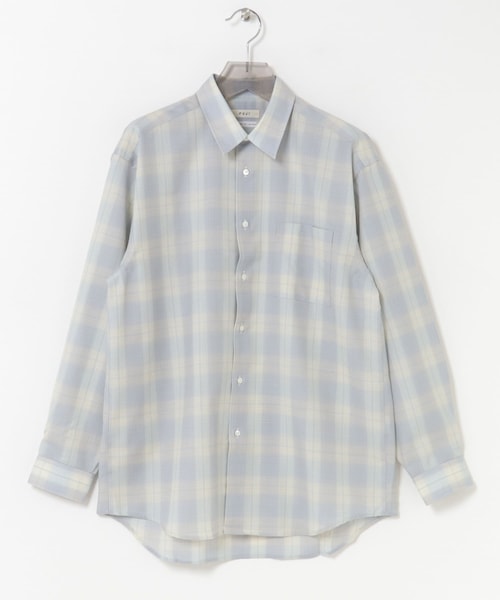 URBAN RESEARCH(アーバンリサーチ)の「FUJI WOOL CHECK STANDARD SHIRTS(シャツ/ブラウス・メンズ・BLUE/GREEN/ORANGE・5/6)」の1枚目の写真