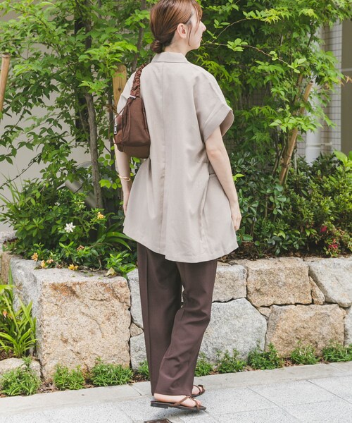 ITEMS URBANRESEARCH（アイテムズ アーバンリサーチ）の「リネンライクジレ（ベスト・レディース・BLK/BEG・FREE）」の18枚目の写真