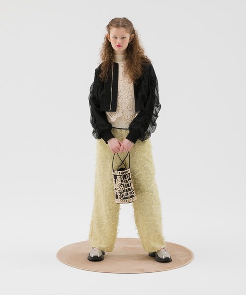 SENSE OF PLACE by URBAN RESEARCH(センスオブプレイスバイアーバンリサーチ)の「チュールレイヤードブルゾン(ブルゾン・レディース・IVORY/BLACK/L.BLUE・one)」の20枚目の写真
