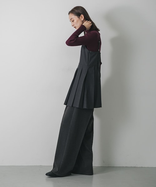 SENSE OF PLACE by URBAN RESEARCH（センスオブプレイスバイアーバンリサーチ）の「『一部WEB限定カラー』『毛玉防止』ストレッチリブハイネックセーター（ニット/セーター・レディース・IVORY/BLACK/RED/GRAY/MOCHA/MUSTARD/GREEN/ORANGE/BLUE/BORDEAUX・COMPACT/one）」の7枚目の写真