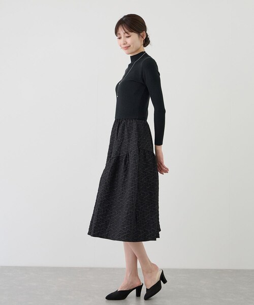 Jayro（ジャイロ）の「ニットドッキングワンピース（ワンピース・レディース・ブラック/ブラック系/スミクロ・F）」の16枚目の写真