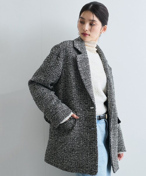 VIS（ビス）の「【新色追加】【アウター総選挙3位】シャギージャコット（その他アウター・レディース・ブラウン/ブラウン系/ベージュ/ブラック系・F）」の13枚目の写真