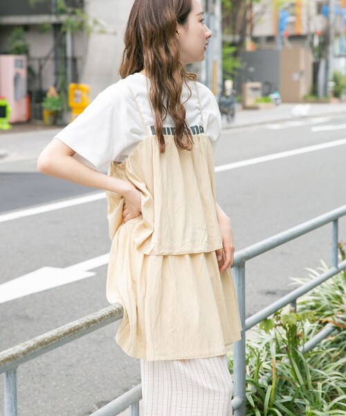 ITEMS URBANRESEARCH(アイテムズ アーバンリサーチ)の「チュニックレイヤードキャミソール(チュニック・レディース・BLK/BEG・FREE)」の15枚目の写真