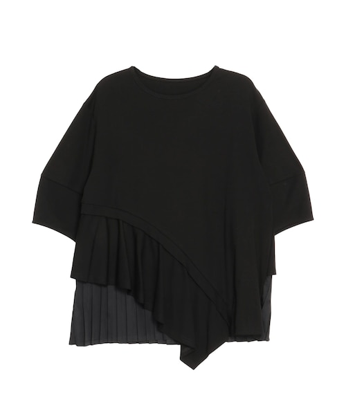 ELENDEEK（エレンディーク）の「SLIDE FLARE DOCKING CS（Tシャツ/カットソー・レディース・オフホワイト/グレー/ブラック・F）」の4枚目の写真