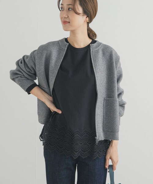 URBAN RESEARCH DOORS（アーバンリサーチドアーズ）の「裾レースカットソー（Tシャツ/カットソー・レディース・OFF/BLACK・Free）」の12枚目の写真