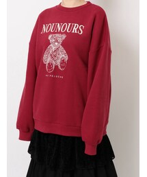 merry jenny | bear embroideryトレーナー(Tシャツ/カットソー)