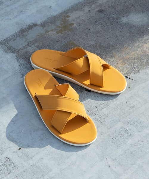 ITEMS URBANRESEARCH（アイテムズ アーバンリサーチ）の「エコレザークロスサンダル（サンダル・メンズ・BEG/BLK/GRY/CML・26.5/27.5）」の22枚目の写真