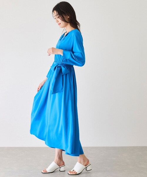 Jayro（ジャイロ）の「ウエストギャザーワンピース（ワンピース・レディース・グリーン/ネイビー/ブルー/ローズピンク・F）」の18枚目の写真