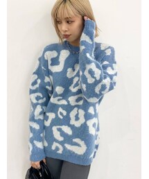 EMODA | フラフィーレオパードニット(ニット/セーター)