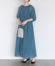 URBAN RESEARCH ROSSO | ジャガードギャザーパフドレス(ワンピース)