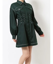 MURUA | ステッチレースアップワンピース(ワンピース)