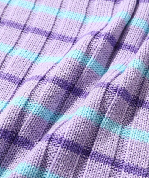 ADAM ET ROPE'（アダムエロペ）の「【RICE NINE TEN/ライス ナイン テン】RIBBED KNIT POLO SHIRT（ポロシャツ・メンズ・グレー/ベージュ/ラベンダー系・1/2）」の17枚目の写真