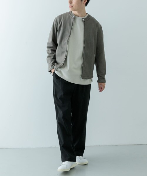 ITEMS URBANRESEARCH（アイテムズ アーバンリサーチ）の「裏フリース F.S. シングル ライダース（ライダースジャケット・メンズ・BLK/BRN/CHA・M/L）」の14枚目の写真