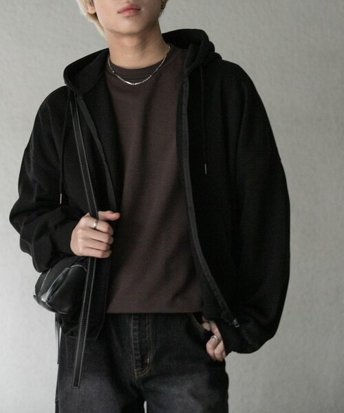 SENSE OF PLACE by URBAN RESEARCH（センスオブプレイスバイアーバンリサーチ）の「バルーンzipルーズパーカー（パーカー・メンズ・CHARCOAL/BLACK/GRAY・M/L）」の13枚目の写真
