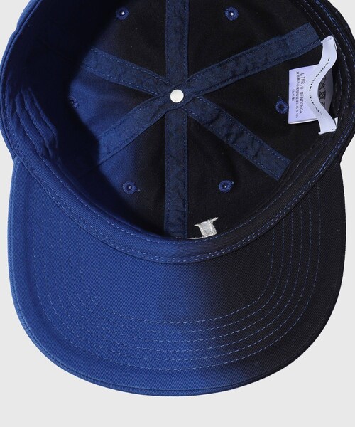 ADAM ET ROPE'（アダムエロペ）の「【LIBRIO MENDONCA/リブリオ メンドンサ】BLACK DYED LM CAP（キャップ・メンズ・ブルー/レッド・F）」の10枚目の写真
