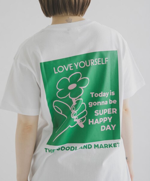 THE GOODLAND MARKET（ザグッドランドマーケット）の「ザ グッドランド マーケット　THE GOODLAND TEE-flower（Tシャツ/カットソー・メンズ・WHITE/BLUE/GREEN/PINK・S/M/L）」の17枚目の写真